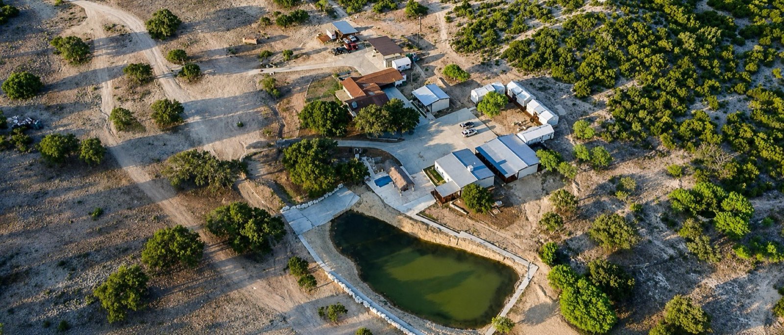 Los Milagros Ranch from the air